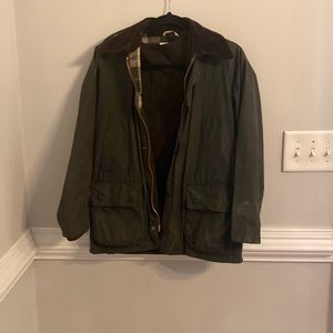 Bedale olive Barbour jacket with insert vest